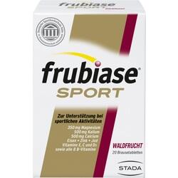 Verpackung von frubiase Sport Brausetabletten zur Unterstützung bei Sport.