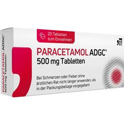 Eine Packung Paracetamol-Tabletten mit 500 mg zur Schmerzlinderung.